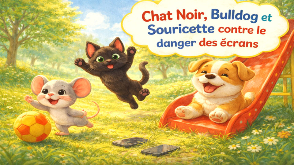 Chat Noir, Bulldog et Souricette contre le danger des écrans